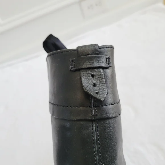 Dr. Martens Triumph Dark Green Combat Foldover Boots with Ribbon Laces Size 8 - Picture 5 of 14